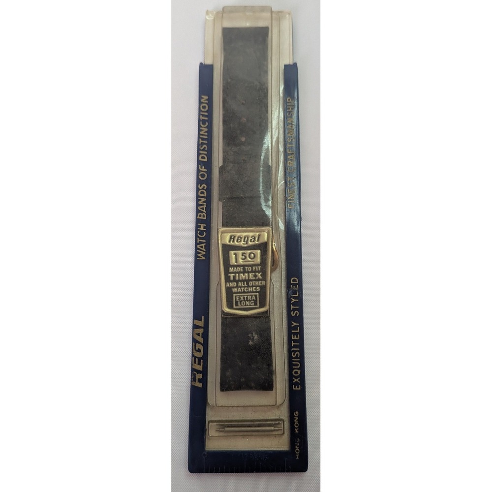 Regal Watch Band Unisex Extra Long Black New Vintage Timex Fit 150 Strap